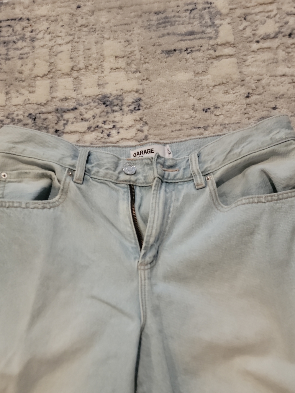 Garage Womens Pale Blue Relaxed Jeans 7